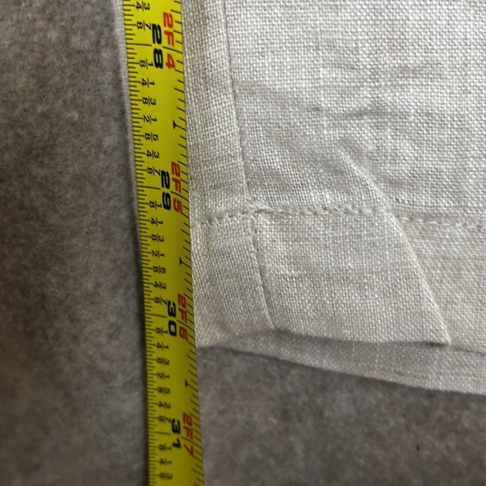 100% Linen Pants TASSO ELBA Island Mens 36x32 Straight Baggy Beige Beach Resort